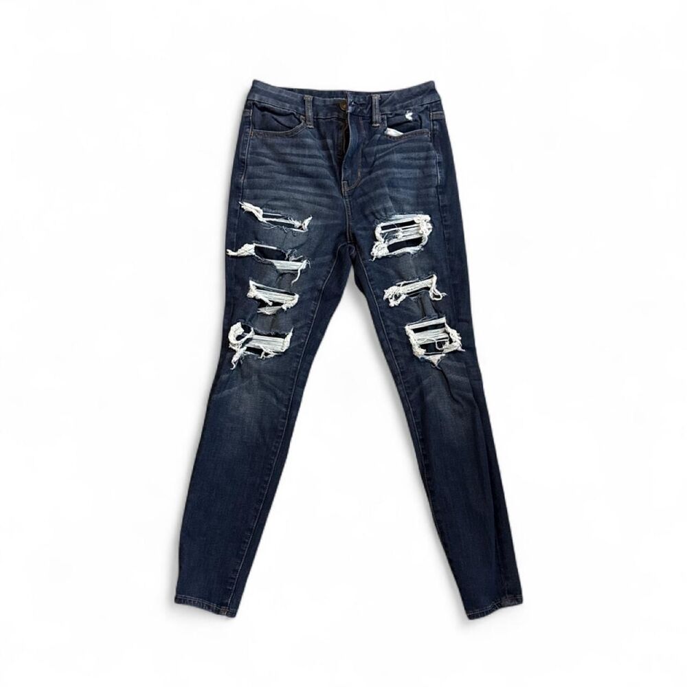 American-eagle Women's Navy and Blue Jeans